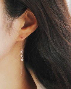 슬림라인롱드롭귀걸이