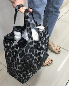 호피 페이즐리 매쉬 방수 목욕가방