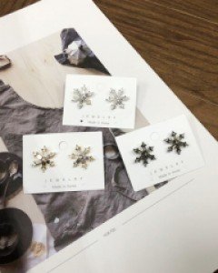 심플 눈꽃 귀걸이 3color