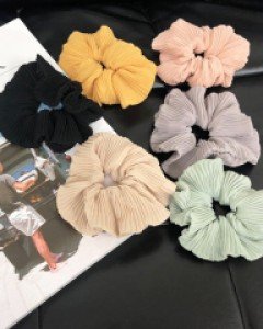 플리츠 주름 아이유 곱창 슈슈 스크런치 헤어끈