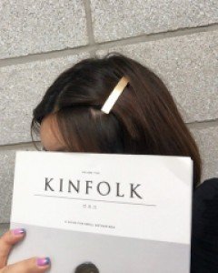 사랑의불시착 메탈 옆머리 포인트핀 서단 자동 머리핀