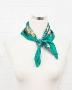 실크 100% 마차 사각 스카프