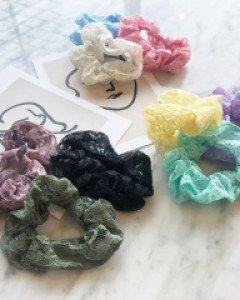 3color 레이스 아이유 제니 곱창밴드 슈슈 스크런치 머리끈 3set