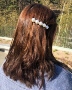 진주 자동핀 반묶음 포인트핀