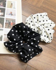 아이유 제니 태연 아이린 도트 곱창밴드 스크런치 머리끈 슈슈