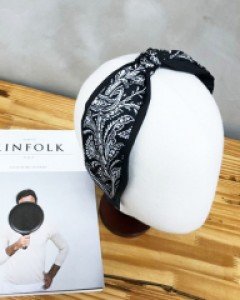 페이즐리 넓은 꼬임 헤어밴드 머리띠