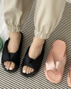 공단 꼬임 슬리퍼 샌들
