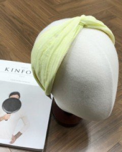 형광 스트라이프 박나래 넓은 꼬임 헤어터번 헤어밴드 머리띠