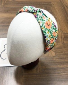 빈티지 꽃무늬 넓은 헤어밴드 머리띠 헤어터번