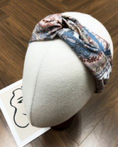 에트무늬 헤어터번 머리띠 헤어밴드