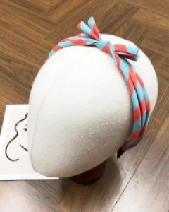 발랄 스트라이프 와이어 리본 헤어밴드 세줄 헤어밴드 머리띠