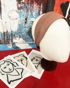 린넨 넓은 머리띠 헤어밴드