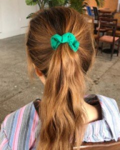 강민경 조이 쉬폰 미니사이즈 곱창밴드 스크런치 슈슈 헤어끈 머리끈