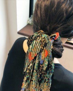 페이즐리 스카프 곱창밴드 스크런치 주름 머리끈