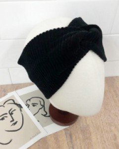 남녀공용 골지 넓은 벨벳 헤어터번 헤어밴드