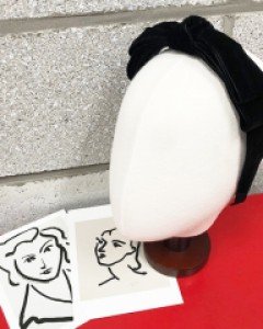 자체제작 아는형님 제니 리본 벨벳 머리띠 헤어밴드