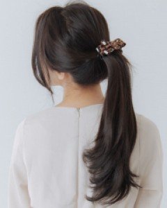 [레나크리스] 호피 무늬 자동핀 머리핀