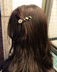 [프랑스핀] 써클 호피 집게핀