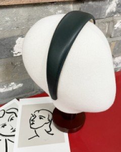 컬러 가죽 기본 민자 제니 머리띠 헤어밴드