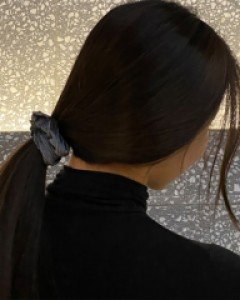 레나크리스 벨벳 큐빅 머리끈 곱창밴드 스크런치