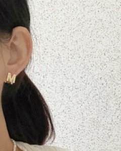 영어 대문자 이니셜 원터치 귀걸이