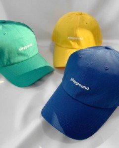 플레이 그라운드 레터링 자수 볼캡 남자 여자 모자 야구볼캡 5color