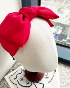 새틴 빅 리본 머리띠 머리핀 제니 홍현희 헤어밴드 6color