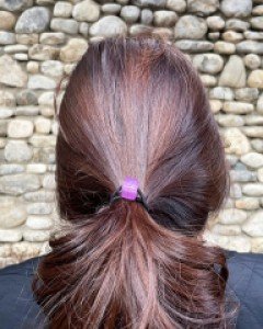 [아즈나브르] 미니사이즈 사각 투명 고무줄 머리끈 헤어끈 18color