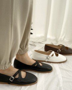 메리제인 크로스 플랫 구두