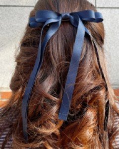 공단 롱 이중 리본 머리핀 골프 리본핀 30color