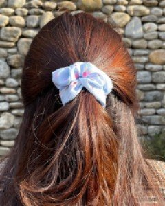 파스텔 체리 패턴 강민경 아이유 곱창밴드 스크런치 머리끈 6color