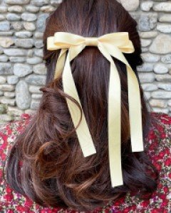 공단 롱 이중 빅 리본 머리핀 골프 리본 머리핀 10color