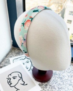 화려한 플라워 헤어밴드 머리띠 기본스타일