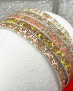 [아즈나브르] 페이즐리 무늬 얇은 머리띠 헤어밴드