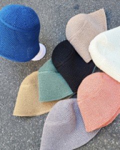 여름 니트 컬러 벙거지 모자 기본스타일 산책 데일리