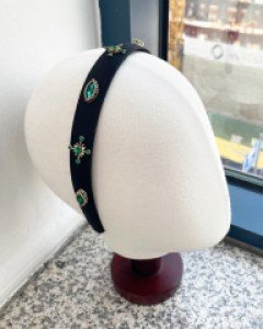 큐빅장식 새틴 벨벳 아이유 머리띠 헤어밴드