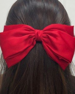 왕리본 제니 홍현희 새틴 리본 머리핀 자동핀