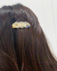 빅 체인 장식 마블 집게핀 미니핀