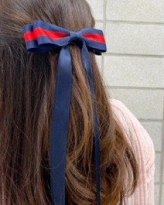 롱 리본 골프 머리핀 헤어핀