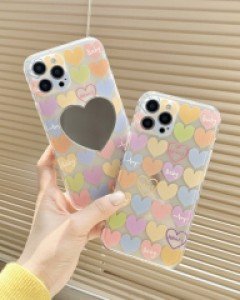 아이폰7 아이폰8 아이폰x 아이폰11 아이폰12 투명 하트 미러 하트 스마트톡 케이스
