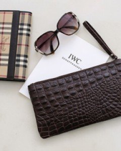 악어무늬 리얼 파우치