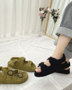 골덴 찍찍이 샌들