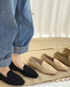 로베 스웨이드 단화 구두