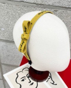 레터링 옆리본 머리띠 헤어밴드