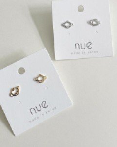 미니사이즈 우주선 귀걸이