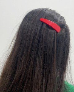 컬러 포인트 나연 제니 옆머리 반묶음 자동핀