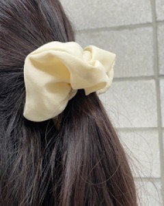 무지 강민경 조이 린넨 곱창밴드 머리끈 스크런치 6color