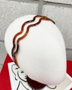 두줄 물결 플라스틱 빗 머리띠 헤어밴드