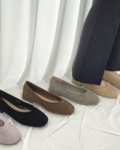 둥근 코 베이직 스웨이드 플랫 230~260 빅사이즈