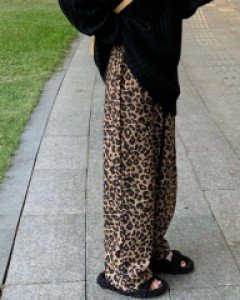 밴딩 레오파드 호피 팬츠 바지